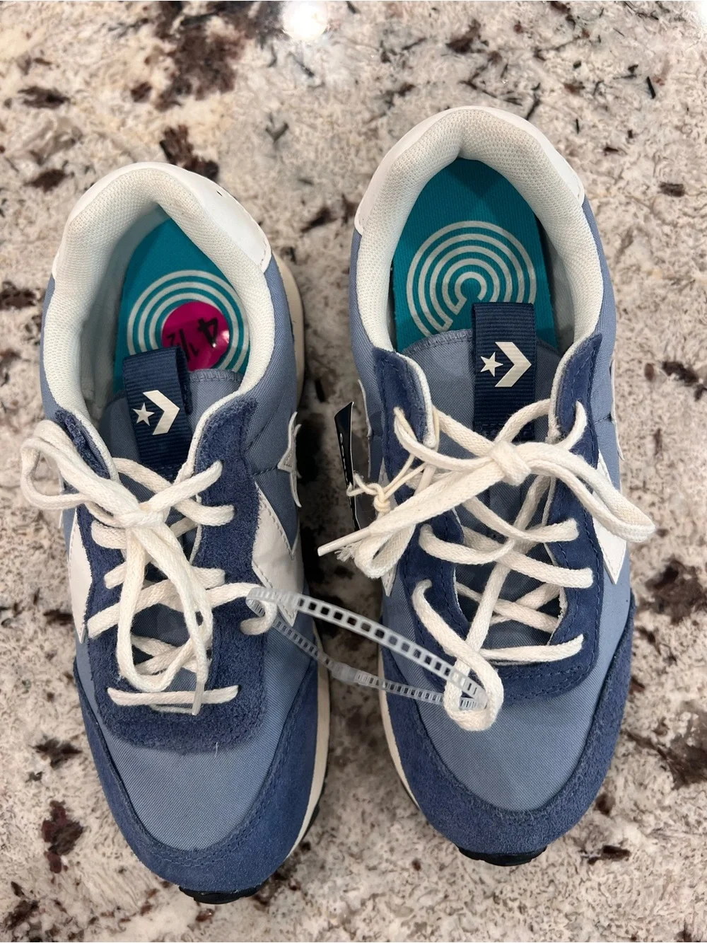 Converse Kids' Light and Navy Blue Retro Runner Sneakers
